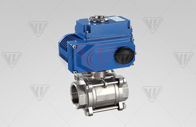 Electric three-piece ball valve